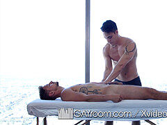 GayRoom greasy massage screw with supple hunks