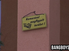 Buff gay hunk banging and gaping horny twinks tight ass