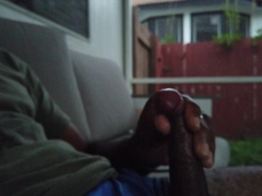 AdamJaxx Patio Jizz shot While Neighbors Garden Nearby Outdoors