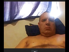 horny oldman on cam