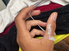 Rock Mercury tugs on hefty wooly black pecker until spunk