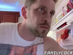 Blonde handsome jock rimmed and hard fucked by inked gay