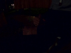 The boy strokes off on a engaged street. Extraordinary