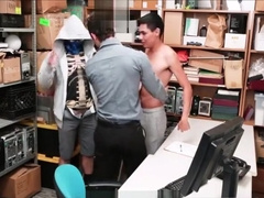 Two Straight Twinks Caught Fighting By Security Threesome With Gay Guard For Freedom