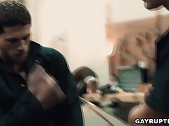 Brandon Anderson getting anal fucked by his coworker Roman Todd