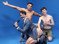 Game show fuck with three horny fuckers that need D
