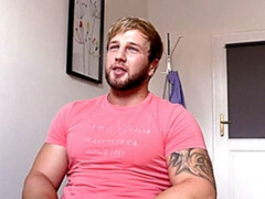 Chubby beefcake gets fucked in the ass for the 1st time