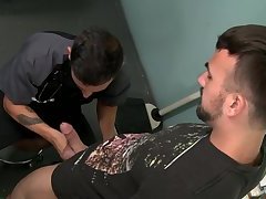 Gay doc makes his patient hard