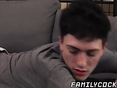 Bearded stepdad massages and raw fucks twink stepson