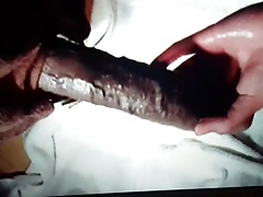 Big black cock in white guy asshole