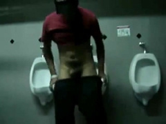 Bigcockflasher Wanking in public restroom