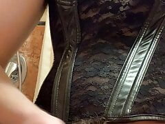 Butt plug tease while I edge and dirty talk in sexy Leather!