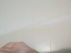 Sniveling fellow finishes off on himself while solo