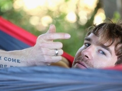 Horned-up hunters Mark Long and Christian Cayden fuck in the woods