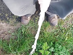 Pissing by the roadside