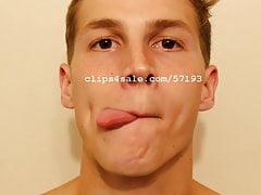 Tongue Fetish - Aaron Tongue Part11 Video1