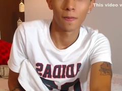 Beautiful Latin Boy Wank Big Cock On Cam & Cum A Huge Load