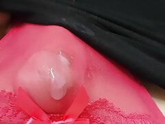 cd masturbate and cum slowly on sister's sexy thongs
