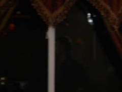 Bound sub roughly flogged by dominant hunk