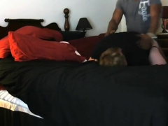 Anonymous Ebony Fellow Pokes Milky Bottom