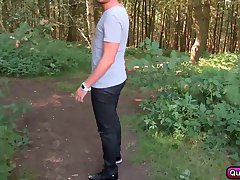 Two Friends Play Sexy in the Forest