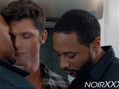 Rich white gay double analled by two black hunky plumbers44