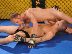 Blond lad gives a blowjob and has sex with an athlete