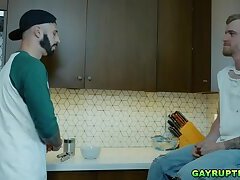 Romeo leads Ryan to eat and suck his cock