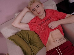 Nick Toy playing with his sensitive little asshole today