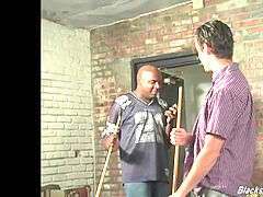 dangled ebony fellows sharing the ass of an amateur guy