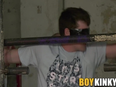 Young slave Bob Steel spanked by mature dom Sebastian Kane