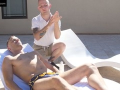 Trent Summers gets wild outdoor hardcore fucking from gay poolboy Timothy Drake