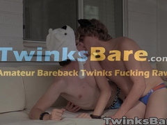 Hung twink Robin Moore raw breeds submissive bottom Ashton Franco