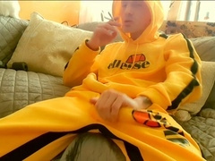 Uncut jerking, gay summer, close up spunk