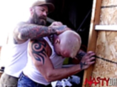 NASTYDADDY tattooed jerk Dixon Breeds tattooed Hunk Ryan Carter