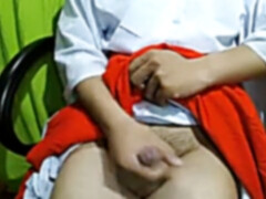 Japan costume play Miko