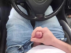 Public Car Masterbation With A Lot Of Traffic