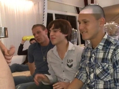 Watch this hot stripper help another guy with his big, juicy cock