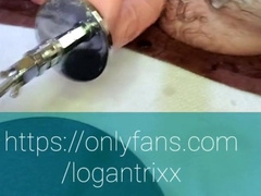 Heterosexual Boy Takes nine Inch Tear Up Machine Fake Penis Nads Deep