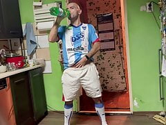 Soccer Anal Fun with dildo in white socks