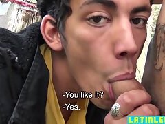 Straight latino turns gay for some cash and fucks anal