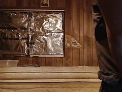 Dirty boy plays with his own piss