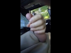 Jerked off on publc bus. Close up. Cum shot 2