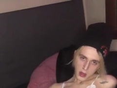 Young Femboy Draining in Underwear