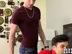 wild threesome bareback sex with youthful fags