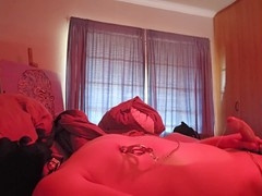 Orgasm from nipple teasing and ball handling