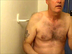 Pervert grandfather Ulf Larsen piss and masturbate in public toilets