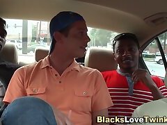 Amateur white guy fucked by black cock