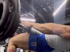 Cristopher Stewart arrives from the gym highly steamy and tosses a bunch of milk.