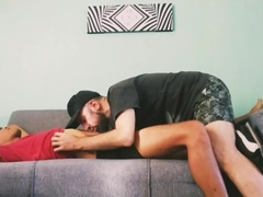 A bit of language on the sofa with a buddy...